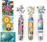 newsbirds Lot de 3 Mini Puzzles de 150 pièces pour Adultes - 15,2 x 10,2 cm - Jouets de Divertissement pour la Maison - Puzzles de décoration d'intérieur