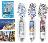 newsbirds Lot de 3 Mini Puzzles de 150 pièces pour Adultes - 15,2 x 10,2 cm - Jouets de Divertissement pour la Maison - Puzzles de décoration d'intérieur