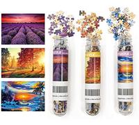 newsbirds Lot de 3 Mini Puzzles de 150 pièces pour Adultes - 15,2 x 10,2 cm - Jouets de Divertissement pour la Maison - Puzzles de décoration d'intérieur