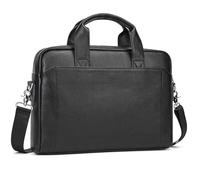 newsbirds Sac Business Mallette homme Cartable Sacs Business en Cuir Véritable 14 Pouces Porte Document Sac à Bandoulière d'affaires, 3315 noir