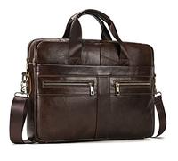 newsbirds Sac Business Mallette homme Cartable Sacs Business en Cuir Véritable 14 Pouces Porte Document Sac de Messager Sac à Bandoulière d'affaires, 3316 Brun