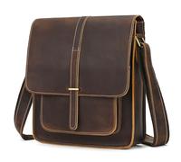 newsbirds Sac Croisé pour Hommes Cuir Véritable Sacoche Bandoulière Vintage Petit Sac pour iPad 9,7 Pouces Business Sacs à Bandoulière, 9439 marron