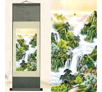 Newscz Orientale Decoration Maison Tableaux Decoratifs Muraux Déco Murale Salon Peinture Rouleau de Soie Tableau Paysage Poster Mural Poster Nature Tapisserie pour Décoration Murale Chambre 92 x 30cm
