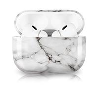 Newseego Coque AirPods Pro 2 2022 pour Filles Femmes Étui PC Rigide Élégant à Motif de Marbre pour Airpods Pro 2.Generation Housse de Protection Antichoc Portable pour AirPods Pro 2-Blanche