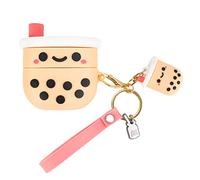 Newseego Coque Compatible avec Airpods Pro, Mignon Dessin Animé 3D Tasse à thé au Lait Airpods Coque en Silicone Souple Antichoc avec Porte-clés Airpods Pro Coque pour Femme et Fille