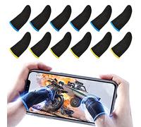 Newseego PUBG Mobile Game Sleeve Finger, [12 Pack] Touch Screen Thumb Sleeve Anti-Transpiration Respirant Finger Manches Écran Tactile Tir et Visée Sensibles - Finger Manches pour Couteaux Out