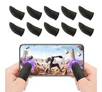 Newseego PUBG Mobile Phone Game Sleeve Finger, [10 Pack] Anti-Transpiration Respirant Finger Manches Écran Tactile Tir et Visée Sensibles - Finger Manches pour Couteaux Out/PUBG pour Android et iOS