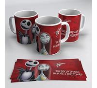 newseny Tasse Jack Skellington Nightmare avant Noël (collection tasse cadeau Noël) (Jack Skellington avec Sally et Zero Rouge)