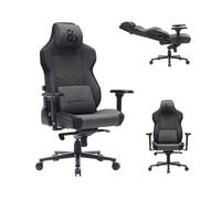 Newskill Banshee Pro Silla Gaming Tela Transpirable con Almohada Cervical Gris-Negra