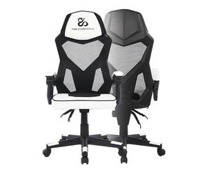 NEWSKILL Gaming Chair Eros Tissu Respirant Eros, Dossier en Maille, Chaise de Bureau, Réglable en Hauteur, Accoudoirs Fixes, Réglable en Hauteur, Ergonomique, Appui-tête intégré, Jusqu'à 150kg, Blanc