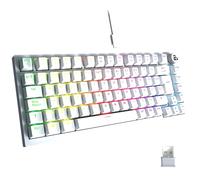 Newskill Pyros Pro teclado Gaming 75% RGB inalámbrico/Bluetooth/Cable Outemu Red Hotswap - Color Blanco