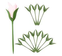 Newsmy Lot de 12 ronds de serviette pour table, porteserviettes torsadés en forme de bourgeons de fleurs, lot de 12 porteserviettes pour la maison, la cuisine, la salle à manger, la décoration et