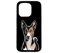 Newspaper Art Basenji Barkless Dog Coque pour iPhone 15 Pro