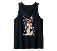 Newspaper Art Basenji Barkless Dog Débardeur