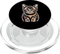 Newspaper Art Munchkin Cat Sausage Cat PopSockets PopGrip pour MagSafe
