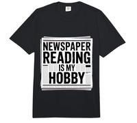 Newspaper Reading is My Hobby Print Reader Routine - Comfort Colors Adult Heavyweight T-Shirt