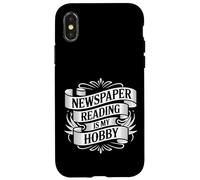 Newspaper Reading is My Hobby Print Reader Routine - Coque pour iPhone X/XS