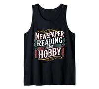 Newspaper Reading is My Hobby Print Reader Routine - Débardeur