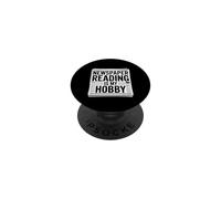 Newspaper Reading is My Hobby Print Reader Routine - PopSockets PopGrip Adhésif