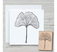 Newstamps Tampon en bois Motif feuille de Ginkgo Pour la fabrication de cartes, le scrapbooking, les fleurs, les plantes, les fleurs, le scrapbooking