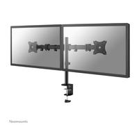 Newstar NM-D135DBLACK Support de Bureau Double Mouvement (Pince et œillet) pour Deux écrans de 10 à 27", Hauteur réglable - Noir