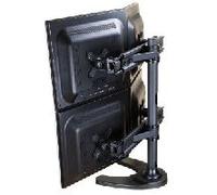 NewStar Tilt/Turn/Rotate Quad Desk Stand FPMA-D700DD4 - Pied pour 4 écrans LCD - noir - Taille d'écran : 19"-30" - ordinateur de bureau