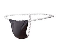 Newsywell Homme G String Soie Glacée Tanga Bikinis Taille Basse Pouch Slip Triangle Stretch Bodybuilding Thong sous-vêtement Gris XX-Large