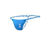 Newsywell Hommes String en Coton Tanga Bikinis Bulge Pouch Micro Low Rise Briefs Élastique Slip Underwear sous-Vêtements Bleu X-Large