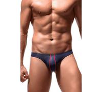 Newsywell Hommes String en Soie Glacée Taille Basse T-Back Slip Bikini Brief sous-vêtement Tanga Thong Bleu Royal XX-Large