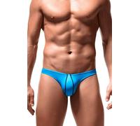 Newsywell Hommes String Soie Glacée Pouch Respirant for Men G-String Slip Bain Low Rise Bikini Underwear Bleu Medium