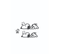 NewTeam Sticker Snoopy avec Woodstock - Peanuts - Chien idéal pour voiture, moto, scooter, camion, PC, portable, Comics Decal - en vinyle de haute qualité - Kit 3 pièces