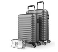 Newteck Lot de 2 valises de voyage, taille moyenne 63 cm, petite 53 cm Ensemble de valises de voyage rigides, en ABS, résistantes et légères avec 4 roues doubles et cadenas à combinaison latérale