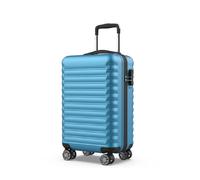 NEWTECK NUMADA - Valise Cabine Upfly 20' ABS (53x33,5x22cm) avec Fermeture à Combinaison et 4 roulettes Doubles 360. Bagage Cabine Rigide résistante et légère avec intérieur compartimenté | Bleu