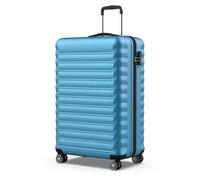 NEWTECK NUMADA - Valise Grande Taille 25Kg Upfly 28' ABS (75x49x29cm) avec Serrure à Combinaison et 4 Roues Doubles 360 | Résistant | Lumière | Intérieur compartimenté | Bleu