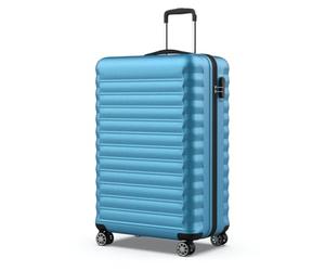 NEWTECK NUMADA - Valise Grande Taille 25Kg Upfly 28' ABS (75x49x29cm) avec Serrure à Combinaison et 4 Roues Doubles 360 | Résistant | Lumière | Intérieur compartimenté | Bleu