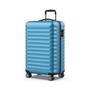 NEWTECK NUMADA - Valise Moyenne 18Kg Upfly 24' ABS (63x39,5x26,8cm) avec Serrure à Combinaison et 4 Roues Doubles 360 | Résistant | Lumière | Intérieur compartimenté | Bleu