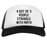 Newtee 4 Personnes sur 3 Ont des Difficultés en Mathématiques Casquette Unisexe Flexible Baseball Snapback pour Femmes Hommes Unisex Cap Flexible Baseball Snapback for Women Men