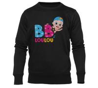 Newtee BB Loulou - Comptines et Chansons Sweatshirt Unisexe Noir À Col Rond Unisex Black Sweatshirt Crewneck