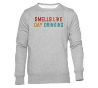 Newtee Ça Sent L'alcoolisation Diurne Sweat Gris Unisexe Ras du Cou Unisex Grey Sweatshirt Crewneck