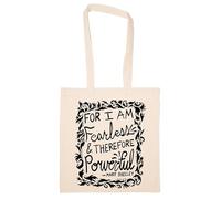 Newtee Car Je Suis Sans Peur Et Donc Puissant Totebag Beige Sac En Coton Réutilisable Écologique Beige Totebag Eco Friendly Reusable Cotton Bag