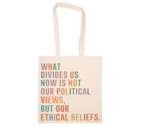 Newtee Ce Qui Nous Divise Aujourd'hui Ne L'est Pas Totebag Beige Sac En Coton Réutilisable Écologique Beige Totebag Eco Friendly Reusable Cotton Bag