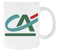 Newtee Crédit Agricole Mug En Céramique Blanc Pour Café Tasse Pour Thé White Ceramic Mug For Coffee Cup For Tea
