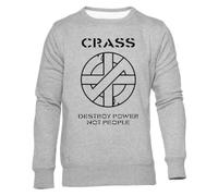Newtee Détruire Le Pouvoir Sweat Gris Unisexe Ras du Cou Unisex Grey Sweatshirt Crewneck