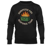Newtee Équipe d'intervention en Cas De Feu De Conteneur À Ordures Sweat Noir Unisexe À Col Rond Unisex Black Sweatshirt Crewneck
