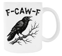 Newtee F Caw F Crow Pun Tasse En Céramique Blanche Pour Tasse À Café Pour Le Thé White Ceramic Mug For Coffee Cup For Tea