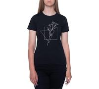 Newtee Géométrie Nature T-Shirt À Manches Courtes À Col Rond Noir pour Femme