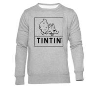 Newtee Hommes, Et, Chien, Dessin Animé, Vendange Sweat Gris Unisexe Ras du Cou