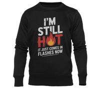 Newtee J'Ai Toujours Chaud Ça Vient Juste par Intermittence Sweat Noir Unisexe À Col Rond Unisex Black Sweatshirt Crewneck