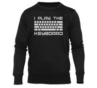 Newtee Je Joue du Clavier Sweat Noir Unisexe À Col Rond Unisex Black Sweatshirt Crewneck