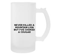 Newtee Je N'ai Jamais Tué De Puma Mais J'ai Déjà Craqué Tasse Transparente En Verre À Bière Avec Poignée Beer Glass Transparent Mug With Handle